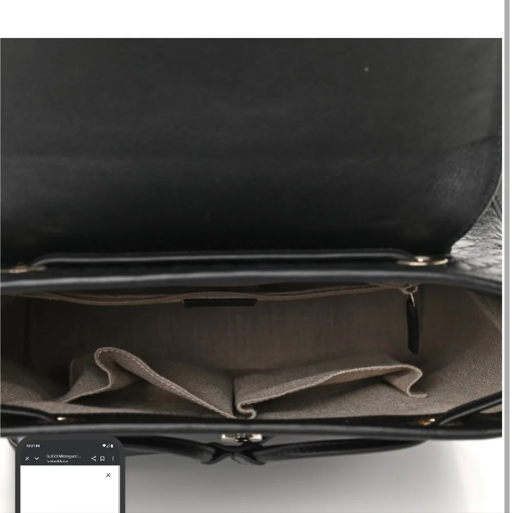 Gucci Black Microguccisma Backpack Purse - Picture 7 of 16